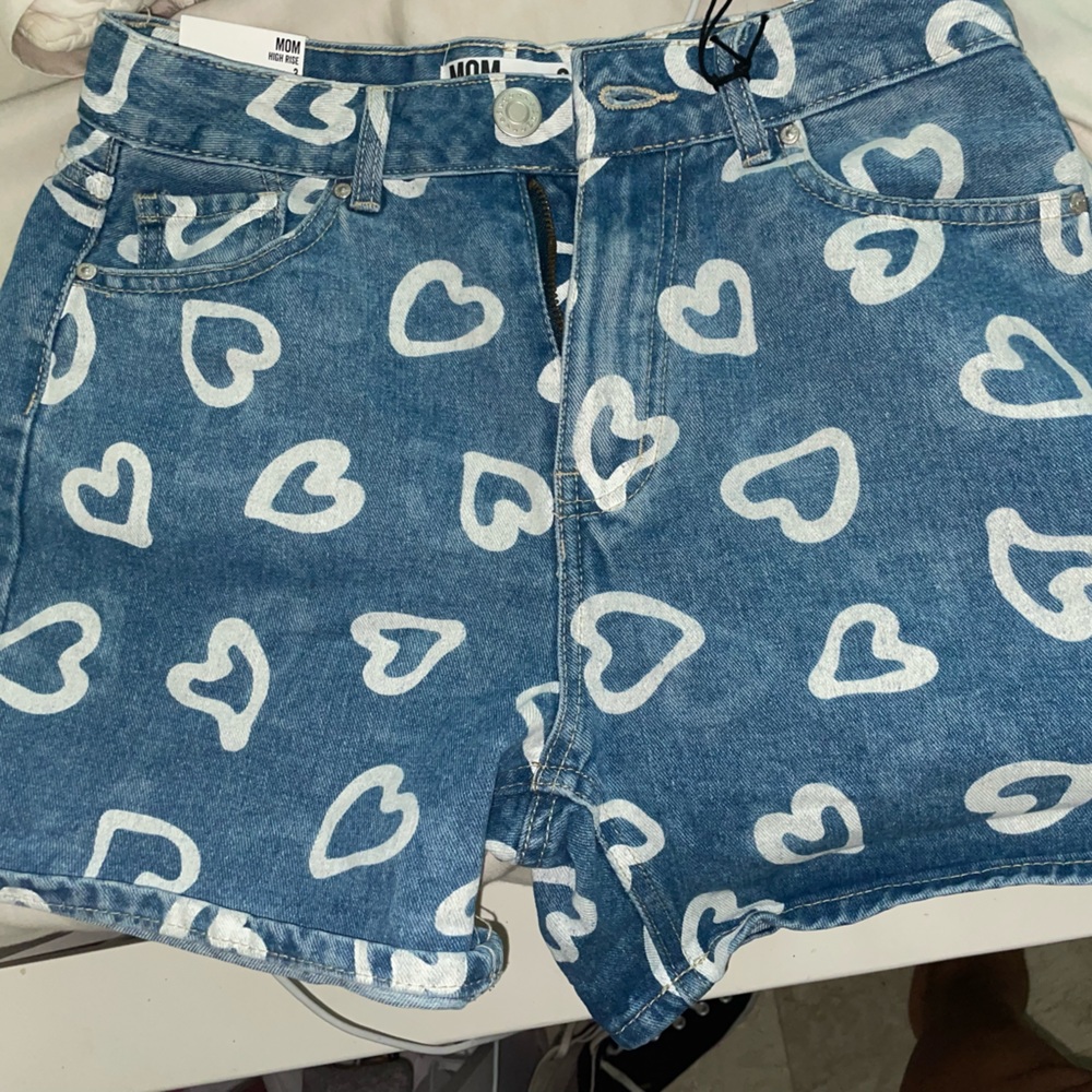 Brand New Heart Print Shorts